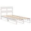 vidaXL Bedframe zonder matras massief grenenhout wit 75x190 cm