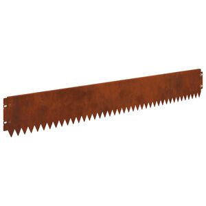 vidaXL Gazonrand 30 st 103 x 15 cm Staal Roestkleurig