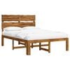 vidaXL Tweepersoonsbed met hoofdeinde ROSTOCK Naturel 160 x 200 cm