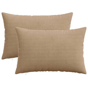 vidaXL Kussensloop 2 pcs HEERLEN Bruin 40 x 60 cm corduroy
