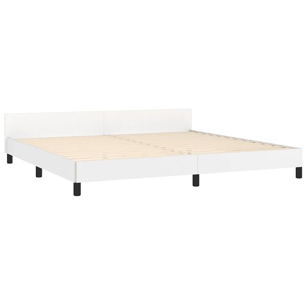 vidaXL Bedframe met hoofdeinde zonder matras 200x200 cm wit