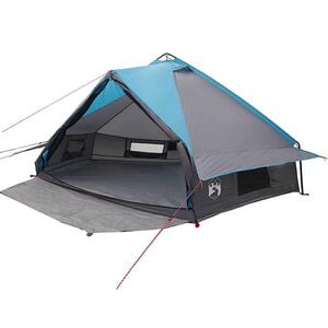 vidaXL Teepee Tent 8-Persoon 8-persoons Blauw en Grijs