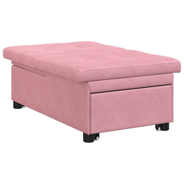 vidaXL Slaapbank Roze 194 x 67 x 82 cm Fluweel