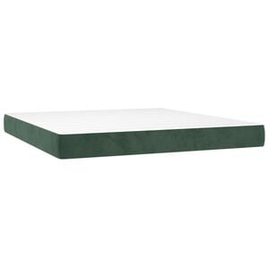 vidaXL Pocketveringmatras medium 180x200x20 cm fluweel donkergroen