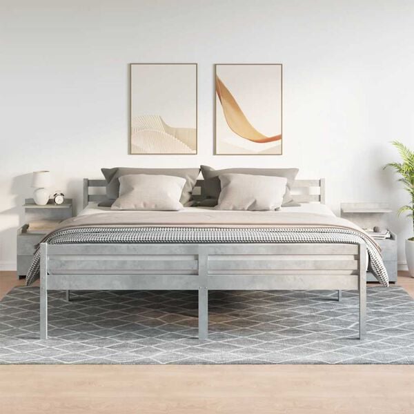 vidaXL Nachtkastjes 2 st met 2 lades betongrijs 40x36,5x62 cm