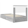 vidaXL Opslag bed met hoofdeinde Grijs Sonoma 75 x 190 cm Bewerkt hout