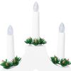 vidaXL Kerst Kaars Brug 3 pcs Wit 39.5 x 5 x 29 cm Massief grenenhout