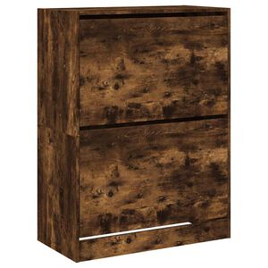 vidaXL Schoenenkast met 2 klaplades 80x42x108 cm gerookt eikenkleurig