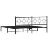 vidaXL Bedframe met hoofdbord metaal zwart 193x203 cm