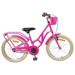 vidaXL Kinderfiets 20 Inch voor 6-11 jaar oud Donkerroze