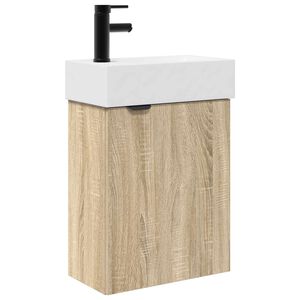 vidaXL Badkamerkast met opslag Sonoma Eiken 45,5 x 22,5 x 84 cm