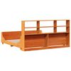 vidaXL Bed met boekenkast zonder matras hout wasbruin 200x200 cm