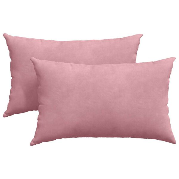 vidaXL Sofa Kussens 2 pcs Roze 50 x 30 cm Katoen Stof