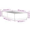 vidaXL Bedframe bewerkt hout sonoma eikenkleurig 90x200 cm