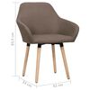 vidaXL Eetkamerstoelen 2 st stof bruin