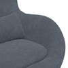vidaXL Egg Chair met Voetsteun Donkergrijs Fluweel