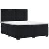 vidaXL Boxspringbed met matras Zwart 140 x 190 cm Fluweel