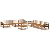 vidaXL Buiten bankenset 9 pcs Naturel Massief Acaciahout