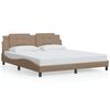 vidaXL Bedframe zonder matras "Zadar" kunstleer cappuccinokleurig 180x200 cm