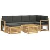vidaXL Buiten bankenset 7 pcs Wit en antracietkleurig Polyester