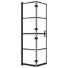 vidaXL Douchewand inklapbaar 80x140 cm zwart