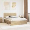 vidaXL Bedframe Sonoma Eiken 150 x 200 cm Massief grenenhout