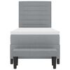 vidaXL Boxspringbed met matras Lichtgrijs 100 x 200 cm Stof