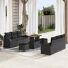 vidaXL Tuin Sofa Set met kussen met opslag 9 pcs Zwart 90 x 55 x 71 cm