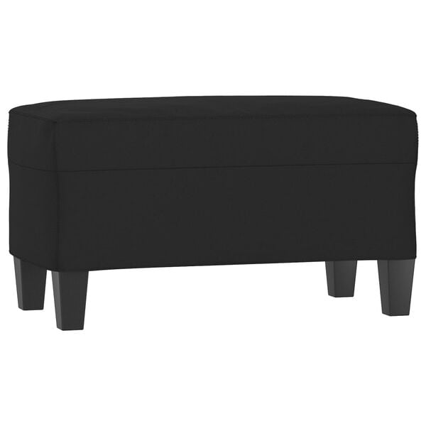 vidaXL Bankje 70x35x41 cm microvezelstof zwart