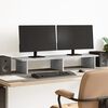 vidaXL Monitorstandaard 100x27x15 cm bewerkt hout betongrijs