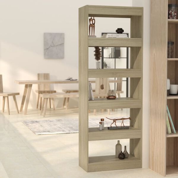 vidaXL Boekenkast/kamerscherm 60x30x166 cm bewerkt hout sonoma eiken