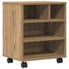 vidaXL Printerstand artisanaal eikenkleurig 41 x 32 x 48 cm