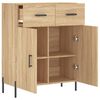 vidaXL Dressoir 69,5x34x90 cm bewerkt hout sonoma eikenkleurig