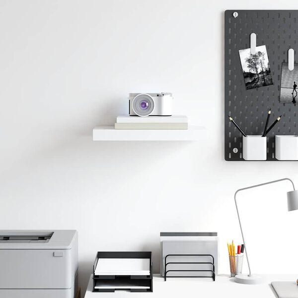 vidaXL Wandschap zwevend 40x23x3,8 cm MDF wit