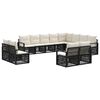 vidaXL Tuinbankenset 12 st Zwart poly rattan
