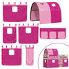 vidaXL Stapelbed met gordijnen 90x190 cm grenenhout roze