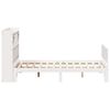 vidaXL Bed met boekenkast zonder matras grenenhout wit 140x190 cm