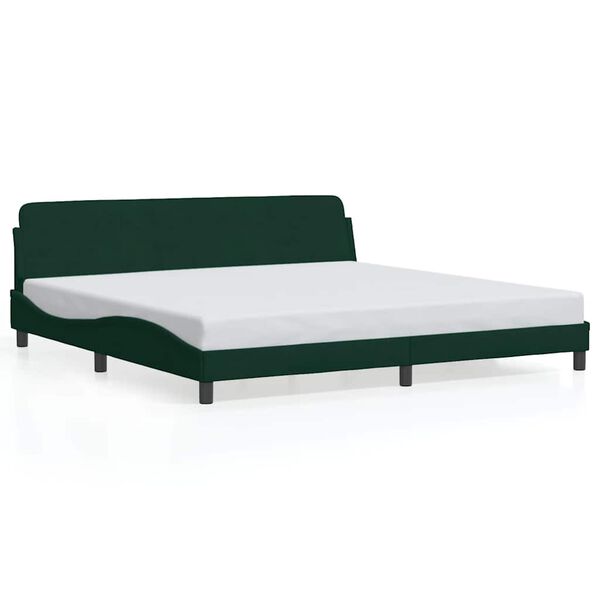 vidaXL Bedframe "Dover" 200x200 cm fluweel donkergroen