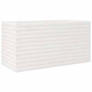 vidaXL Plantenbak 90x40x45,5 cm massief grenenhout wit