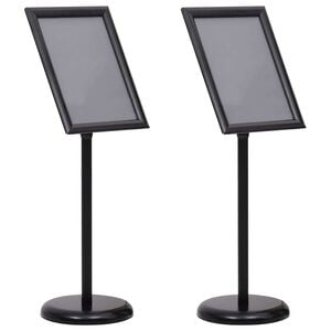 vidaXL Posterstandaards 2 pcs Zwart 45 x 32,7 x 108 cm Aluminium