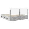 vidaXL Bedframe met lade Beton Grijs 200 x 200 cm Ingenieurshout