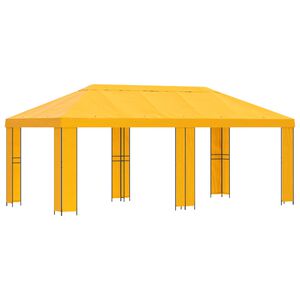 vidaXL Tuinprieel 6 x 3 m Geel Polyester en staal 190