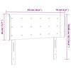 vidaXL Hoofdbord LED 93x16x78/88 cm stof donkergrijs
