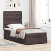 vidaXL Ottoman bed met matras 80x200cm stof donkerbruin
