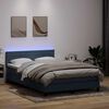 vidaXL Boxspring met matras en LED fluweel donkergrijs 140x220 cm