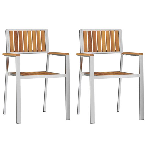 vidaXL Tuinstoel 2 pcs Bruin 56x54,5x87cm Massief acaciahout