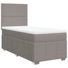 vidaXL Boxspring met matras stof taupe 90x190 cm