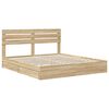 vidaXL Opslag bed met lade Sonoma Eiken 180 x 200 cm Bewerkt hout