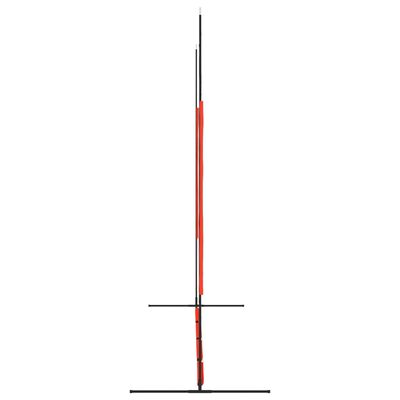 vidaXL Honkbalnet draagbaar 369x107x271 cm staal polyester rood zwart