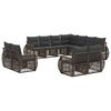 vidaXL Tuinbankenset 11 st Grijs en Donkergrijs poly rattan